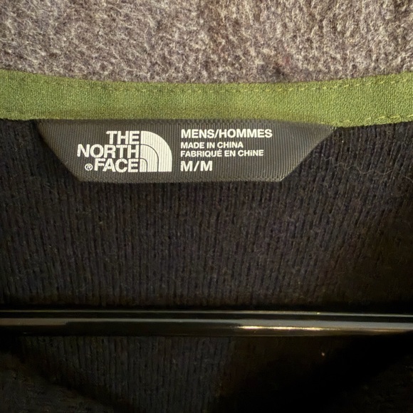 The North Face Men’s Medium Quarter Zip Fleece Pullover Black Gray Outdoor - Picture 3 of 3